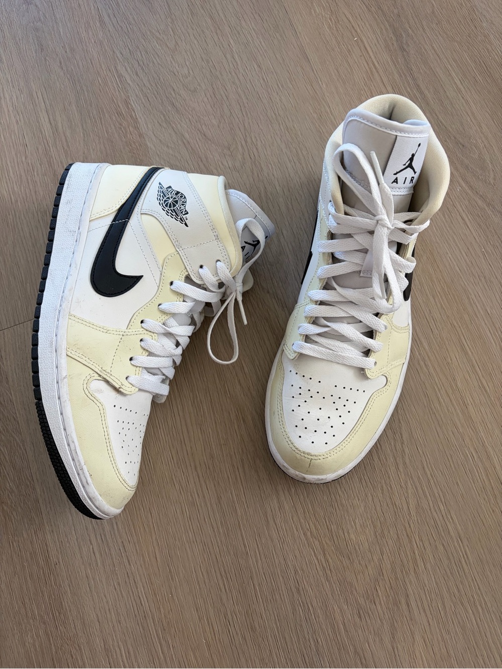 Air Jordan 1 Mid Coconut Milk Sneakers Womens Size 10